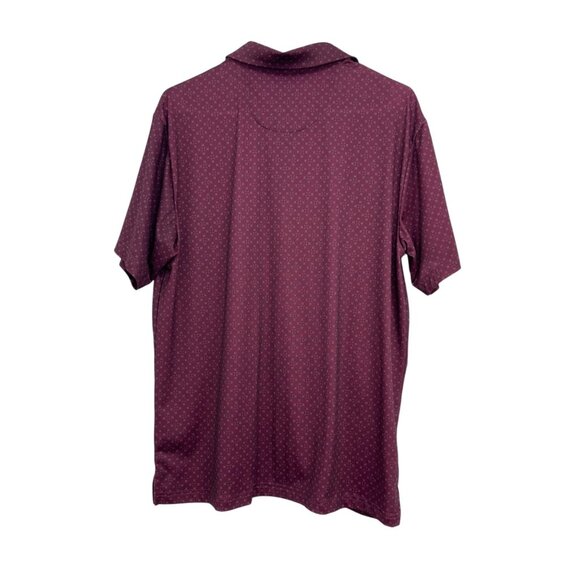 Ben Hogan Performance Mens M Polo Golf Shirt Maroon Short Sleeve Stretch Comfy - Picture 8 of 11